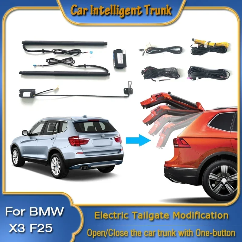 

For BMW X3 F25 2010~2017 Car Power Trunk Opening Smart Electric Suction Tailgate Intelligent Tail Gate Lift Strut Modification