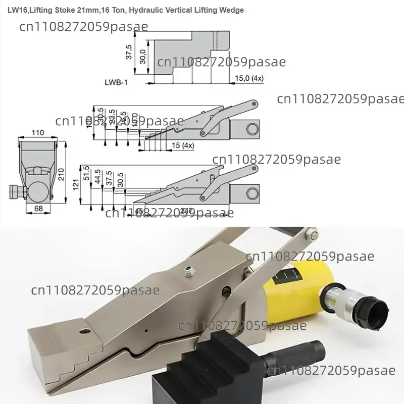 16 Ton Hydraulic Vertical Lift Wedge Separator 21 mm Stroke Alloy Steel 700 Bar Rust Flange Separation Tool