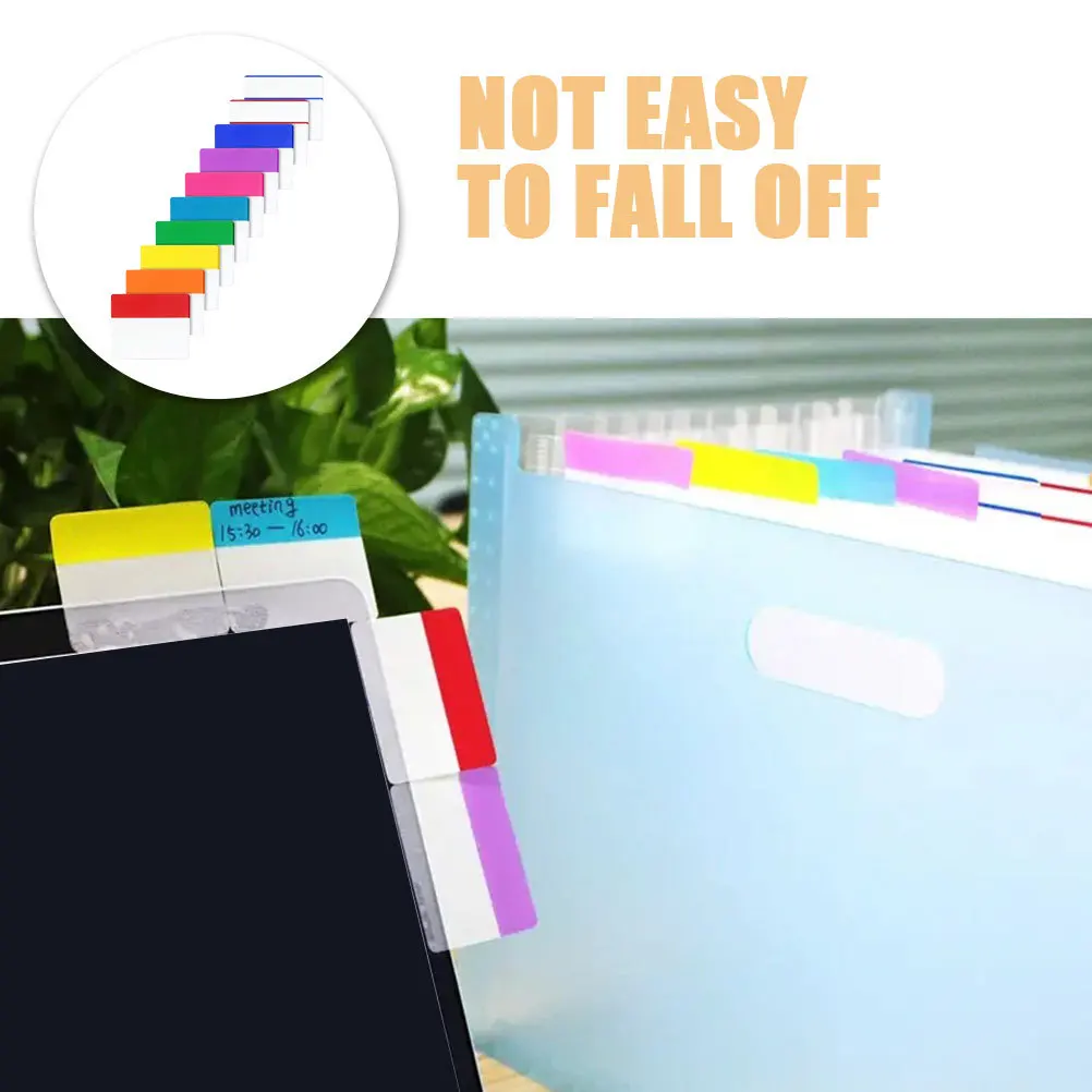 Waterproof Writing Index Transparent Sticky Page Markers For Notebooks Books Files Writable Divider Tabs Stick On Paper