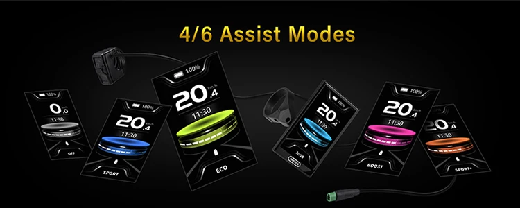 BAFANG DPC010 E-Bike-Display 4-Zoll-TFT-Bildschirm IP66 Wasserdicht Automatische Hintergrundbeleuchtung E-Bike-Tachometer & Computer mit Typ-C-Ladegerät – Detail 3