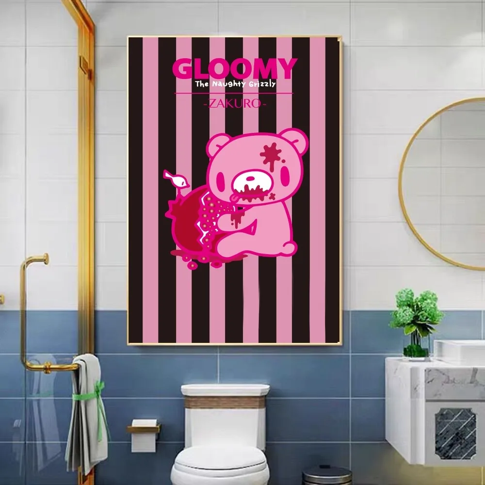 Cartone animato G-cupo orso Poster appiccicoso HD qualità Wall Art Poster retrò per la casa Kawaii Room Decor