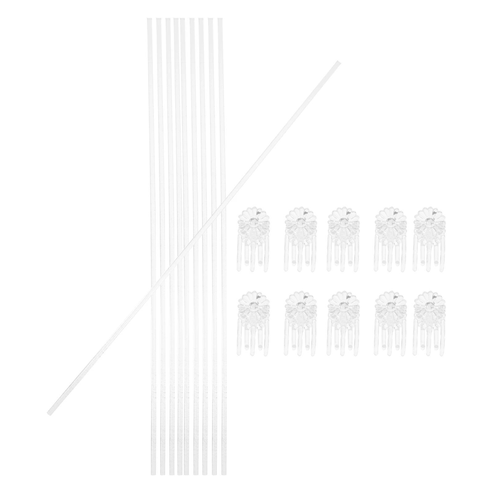 

Plant Support Sticks Acrylic Stakes Climbing Rack Potted Plants Garden Accessories Durable Transparent Stem Support Pole