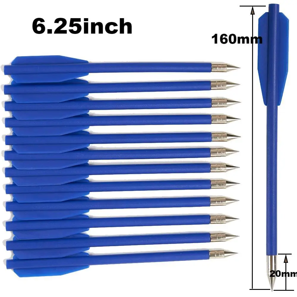 Dardos de Plástico para Ballesta de 6.25 Pulgadas, Diámetro de 5.8mm, Accesorios de Caza y Tiro con Arco para Exteriores, 12/24/36 Piezas