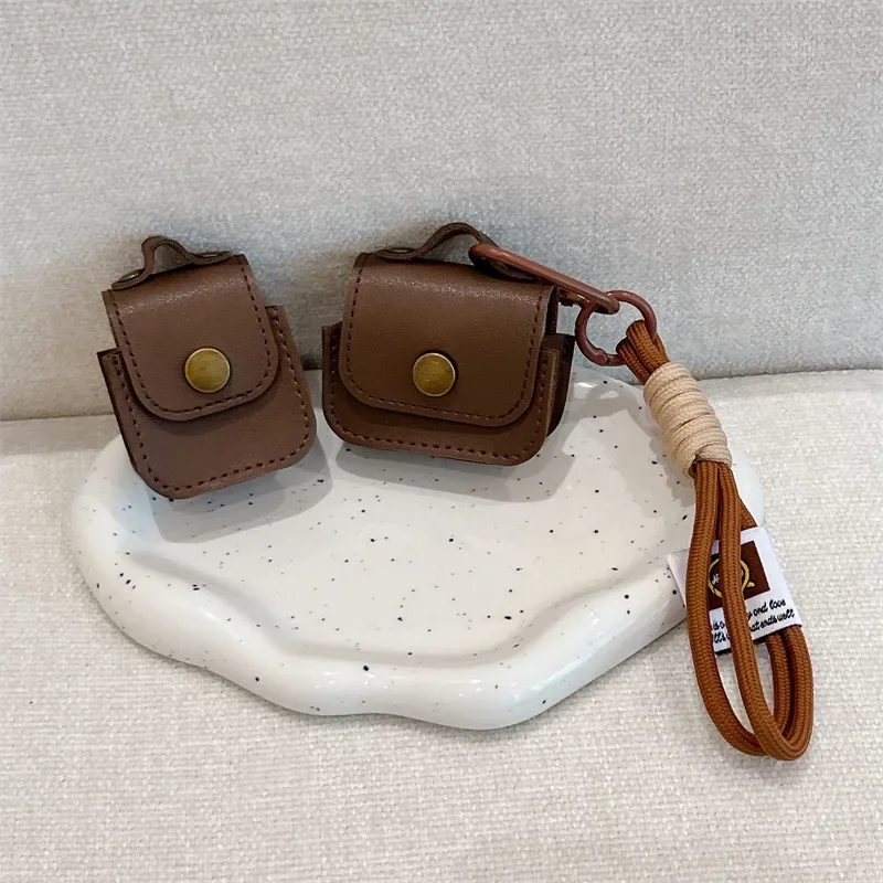 Custodia protettiva in pelle per auricolari adatta per iPhone Airpods1/2/3/4 Airpodspro2 Custodia protettiva anticaduta per auricolari