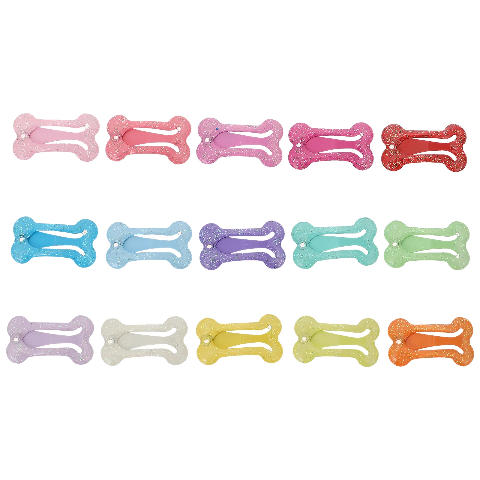 

15 Pcs Dog Hair Clips 2 5cm Bone Shaped Pet Accessories Decorative Puppy Ornaments Safe Material