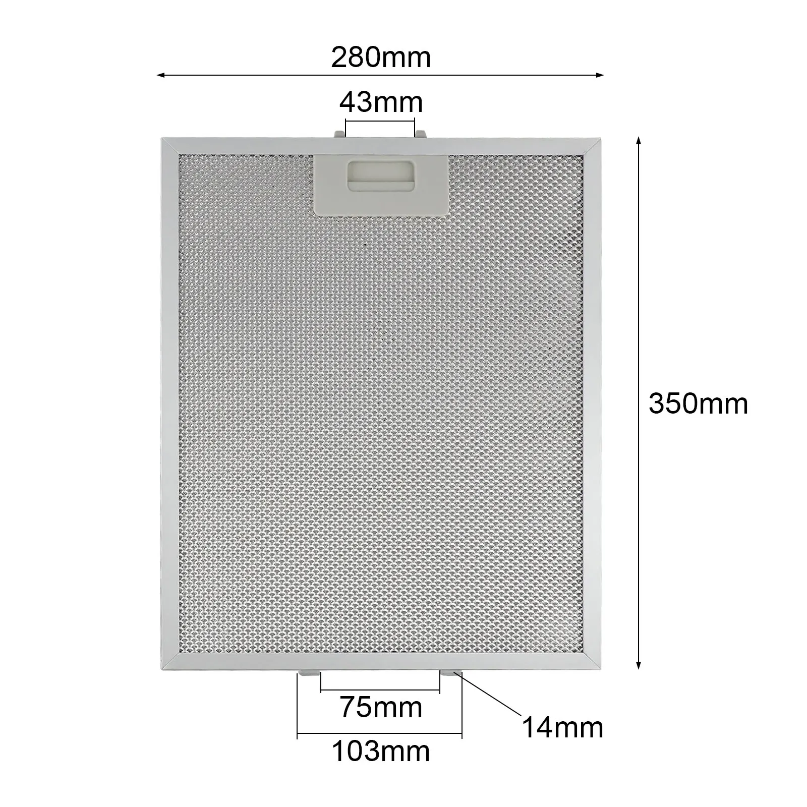 2Pcs Range Hood Grease Filter Replacement 5-Layer Aluminum Mesh Kitchen Extractor Mesh Filters Cooker Hood Filter 280x350x9mm