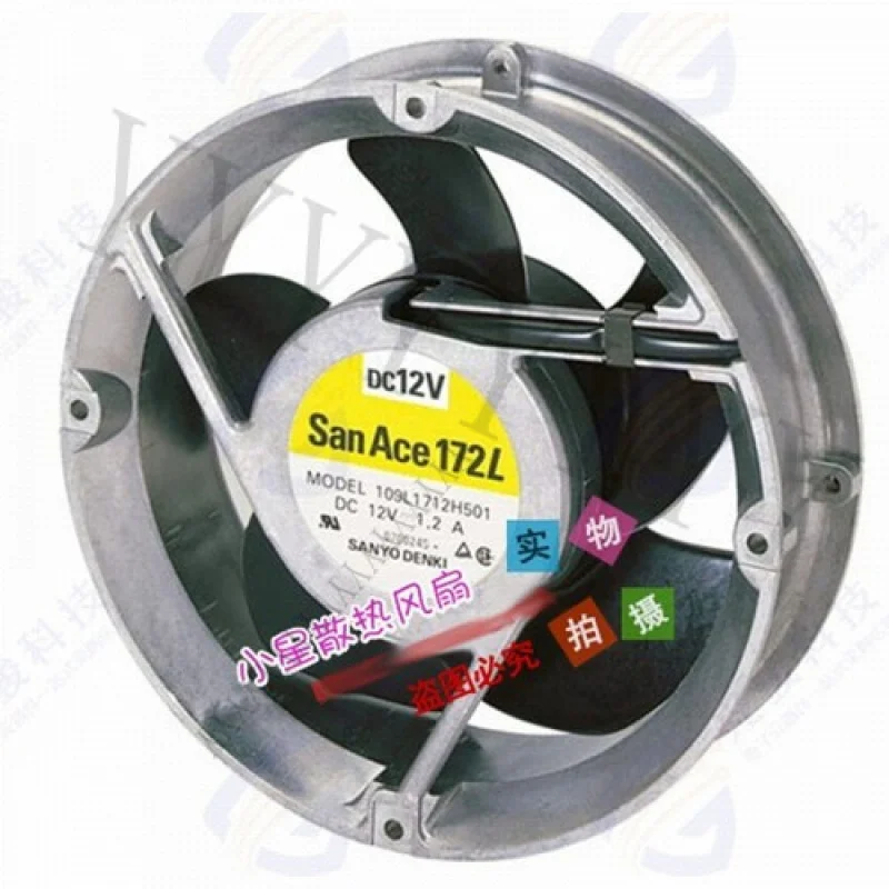 Y+Sanyo 17CM 109L1712H501 12V 1.2A Aluminum Frame High Air Flow Cooling Fan