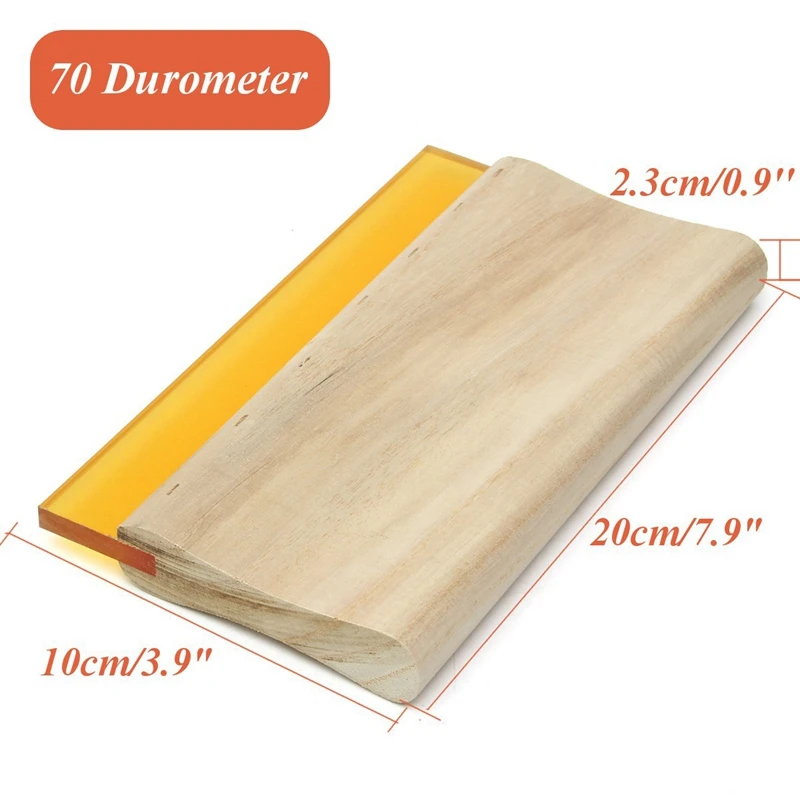 8 Inch Silk Screen Printing Press Squeegee Single 70 Durometer Ink Scraper Tools