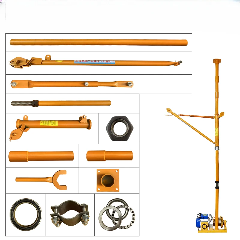 Indoor hoisting machine loading machine crane extension rod top hat wrench pressure bearing accessories separate shelf full set