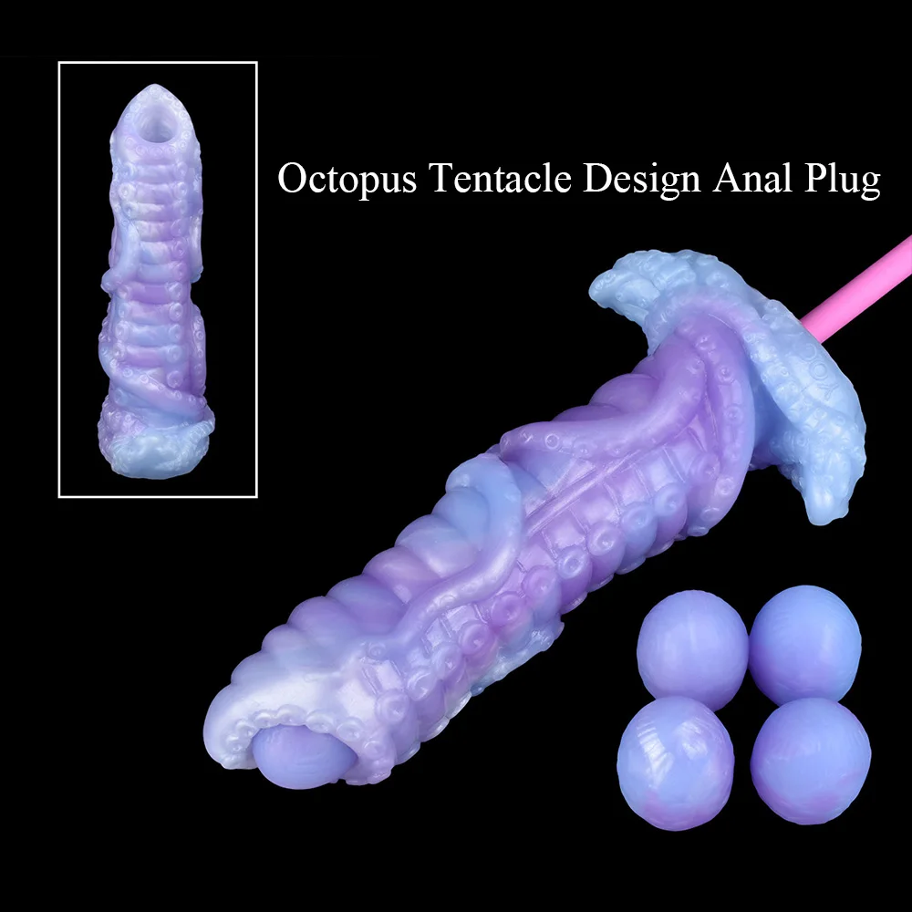 YOCY два цвета, ручной Ovipositor, щупальце осьминога, анальная пробка, ручной толкатель, фаллоимитатор, силиконовые секс-игрушки для взрослых, мужчин, женщин, лежащих яйца