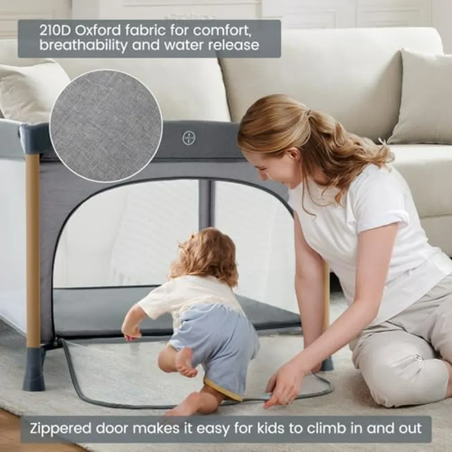 Culla portatile per bambini con design pieghevole per viaggi e uso domestico Box leggero e facile da montare per neonati e I