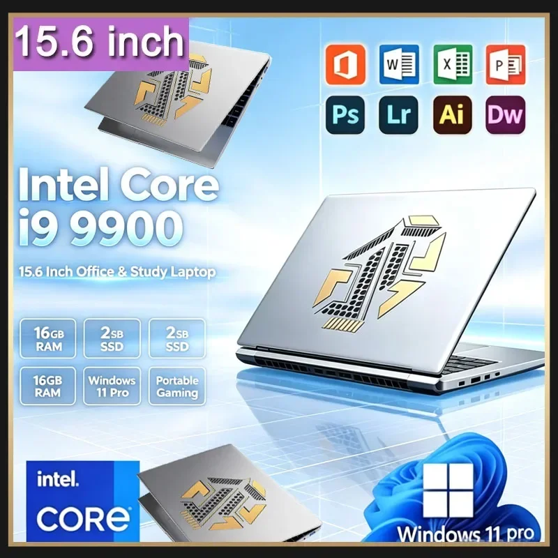 Notebook Portátil 2026 I9 9900 Windows 11 Pro 15,6 Polegadas Computador Gamer PC Gamer Intel Core I9 9900 Laptops I9