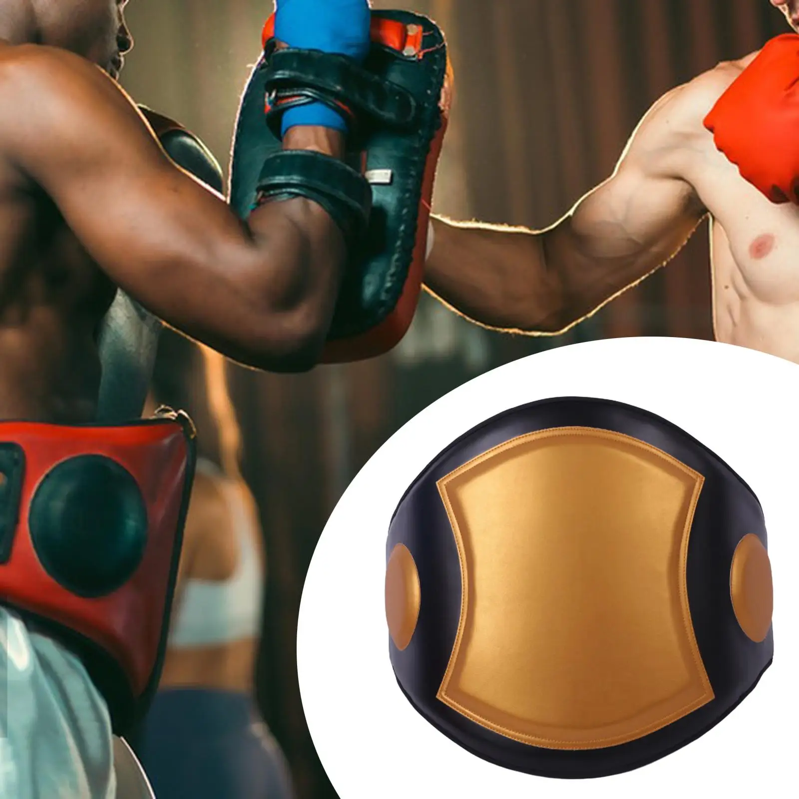 Boxing Body Protector Belly Guard PU Leather Ergonomic Adults Equipment Body Guard for Arts Karate Sanda Kickboxing