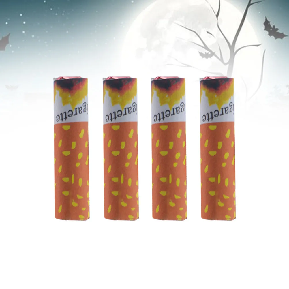 4 個の偽タバコリアルなデザイン仮装パーティー用ステージ小道具写真撮影楽しいギャグギフトハロウィンコスプレアクセサリー