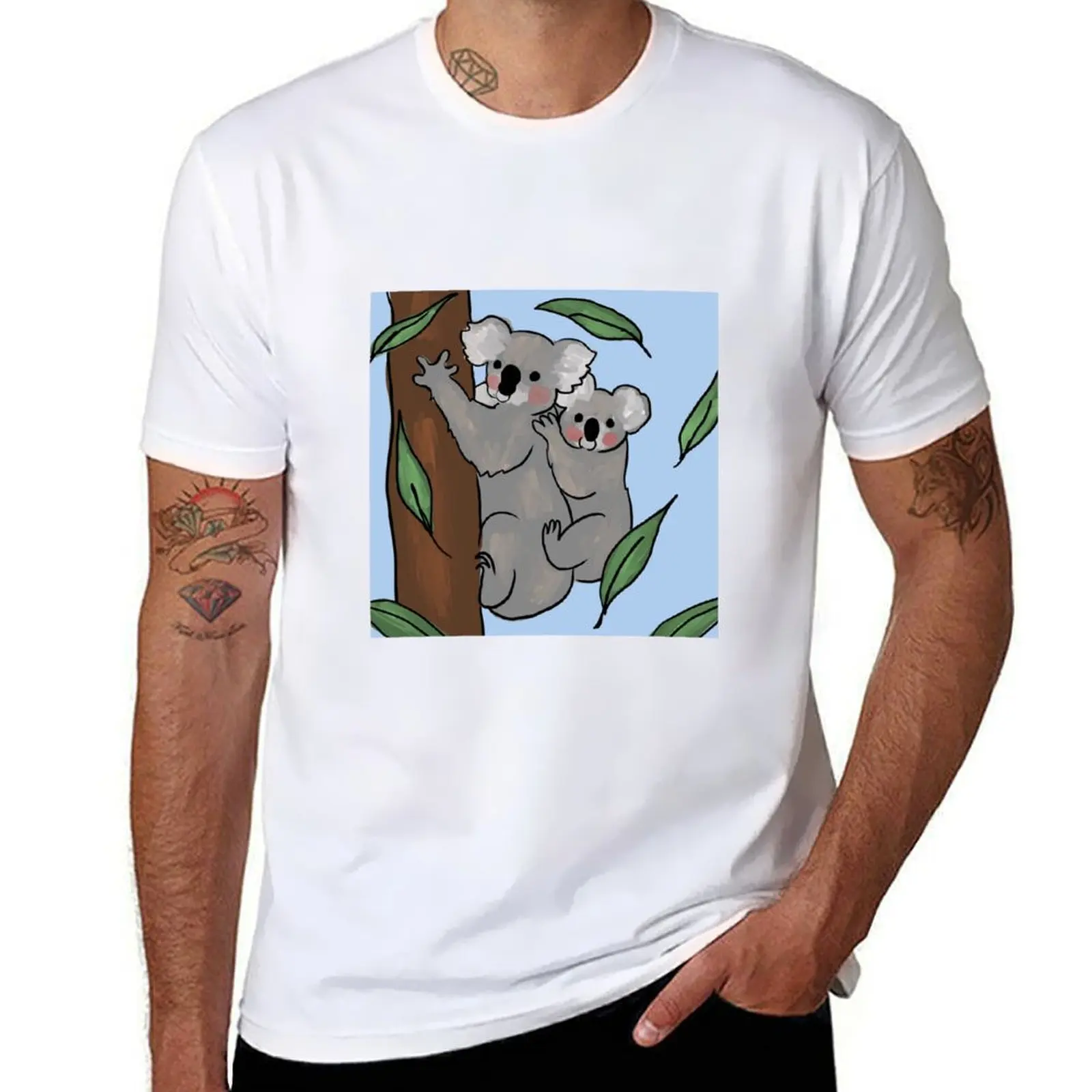 

men cotton Koala essential for shirts man 100% shirt man & baby. mother g T-Shirt t t shirts t