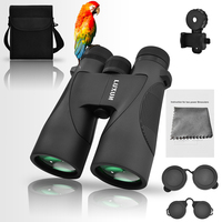 LUXUN 12x50 Binoculars for Adults Long Range, with Smartphone Adapter, 20mm Large Eyepiece HD Hunting Birdwatching Binoculars