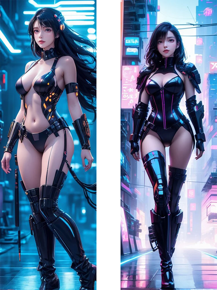 

Dakimakura cyberpunk girl Double-sided Print Life-size body pillows cover Adult pillowcase