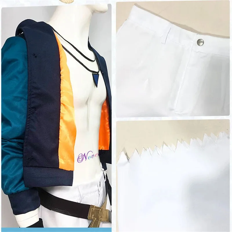 Anime SK8 The Infinity Joe Kojirou Nanjou Cosplay Costume Full Set Jacket Belt Necklace Wig Party Halloween Costume For Men