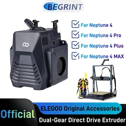 ELEGOO 3D Printer Extruder for Neptune 4/Pro/Plus/Max 3D Printer Fully Assemble Dual-Gear Direct Drive Extruder