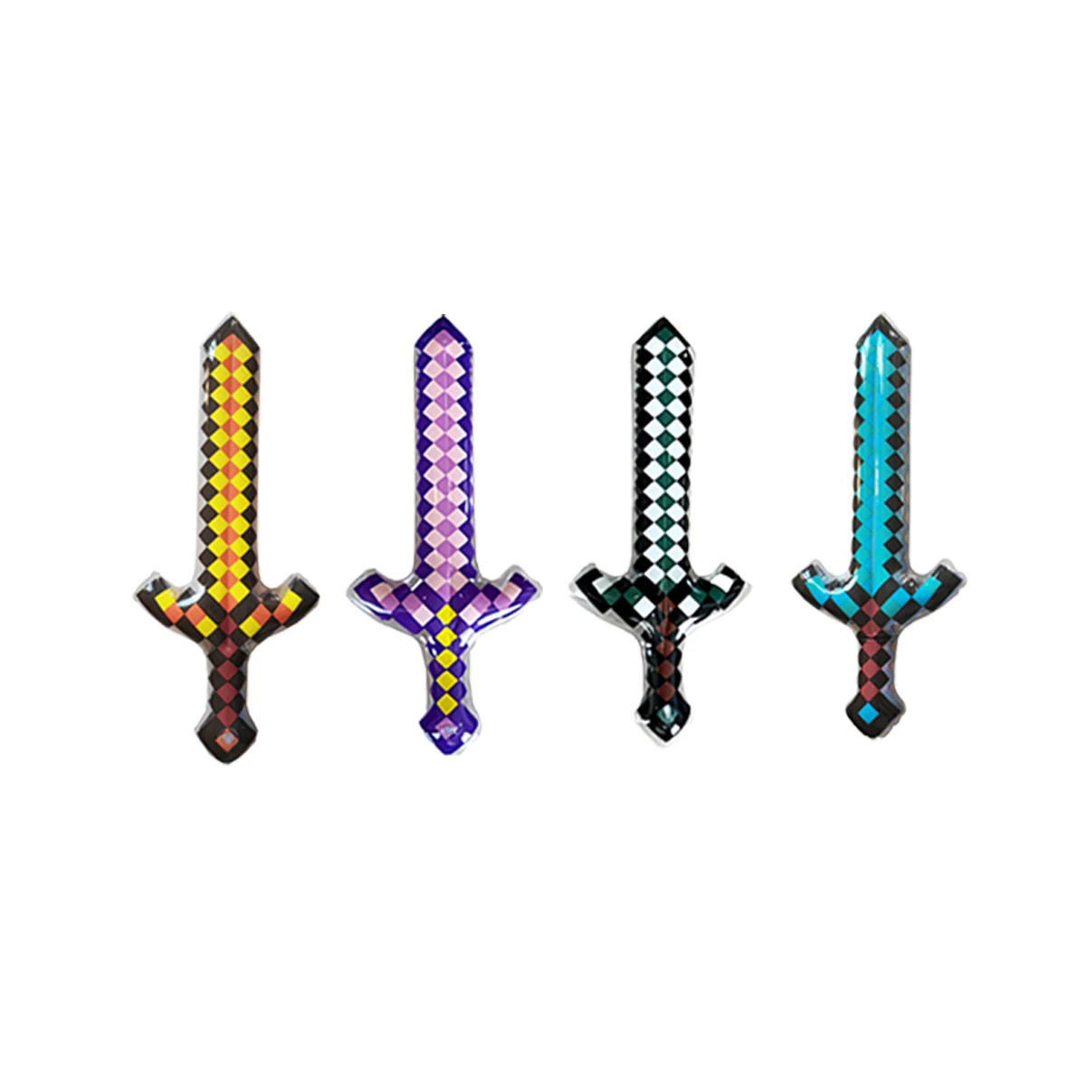 Pixel estilo brinquedos espada de pedra preciosa espada de ouro brinquedos para crianças jogos em