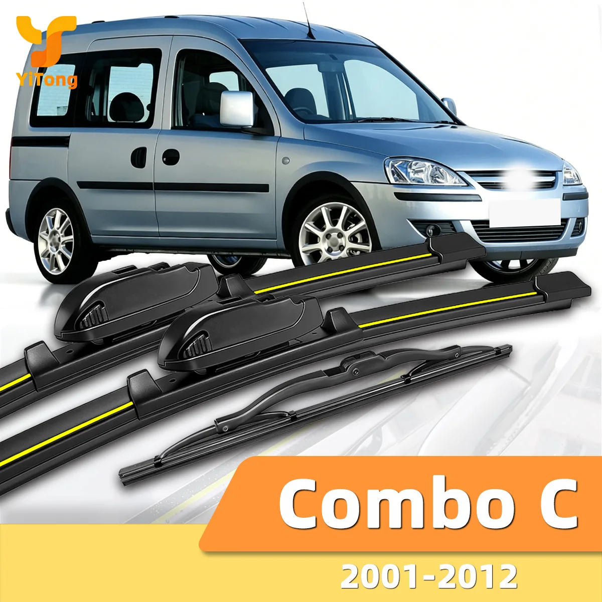 Geeignet für Opel Combo C 2001–2012. Vordere und hintere Scheibenwischer. Langlebiges Zubehör für Autoscheiben 2003, 2006, 2009, 2011.