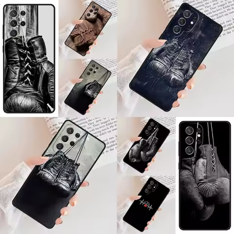 Boxing Gloves Printed Soft Phone Case For Samsung Galaxy S24 S23 S22 S21 Ultra S10 Note 10 Pro S20 Plus FE S9 S8 Cover