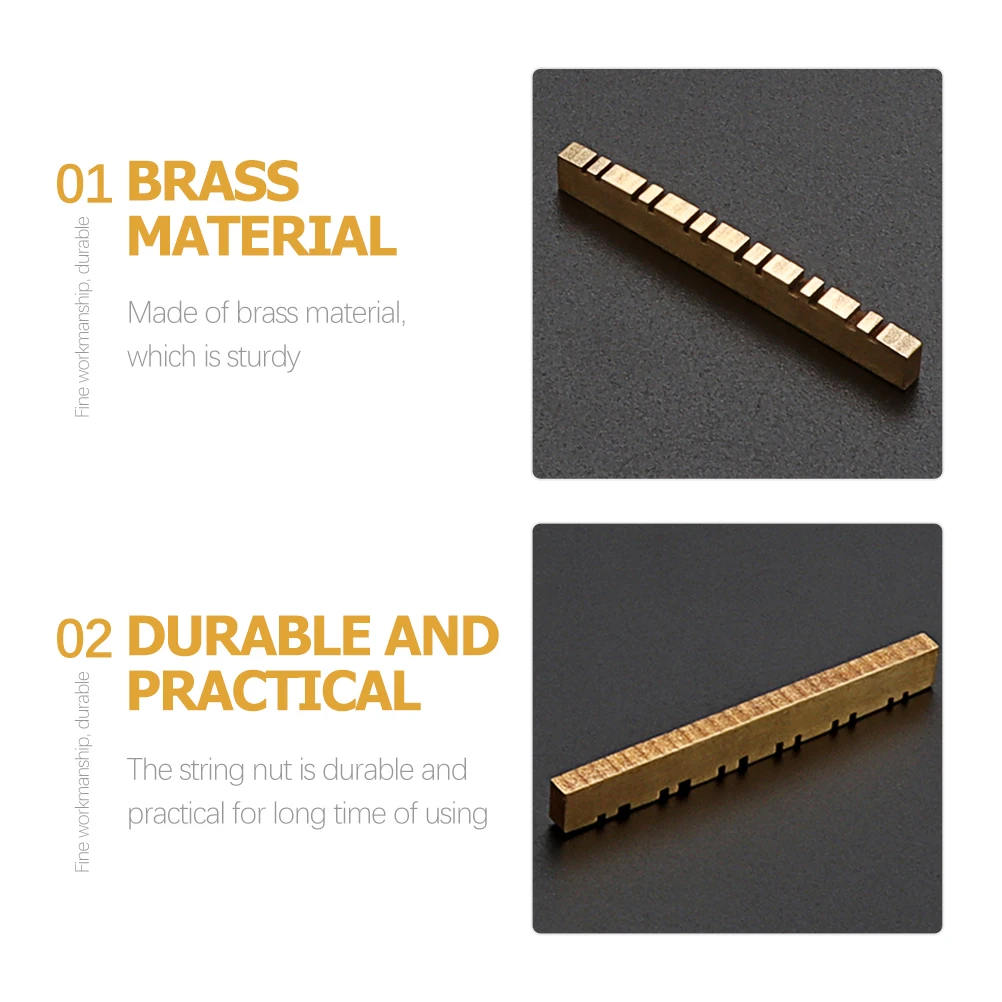 

Premium Brass 12-String Guitar Bridge Nut Durable String Support Accessory For Stringed Instruments Enhance Tone Clarity -