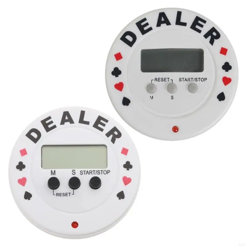 

Q84C Texas Holdem Tournament Clock Easy Poker Timer Professional Digital Dealer Timer Plastic Poker Chips Game Accessories