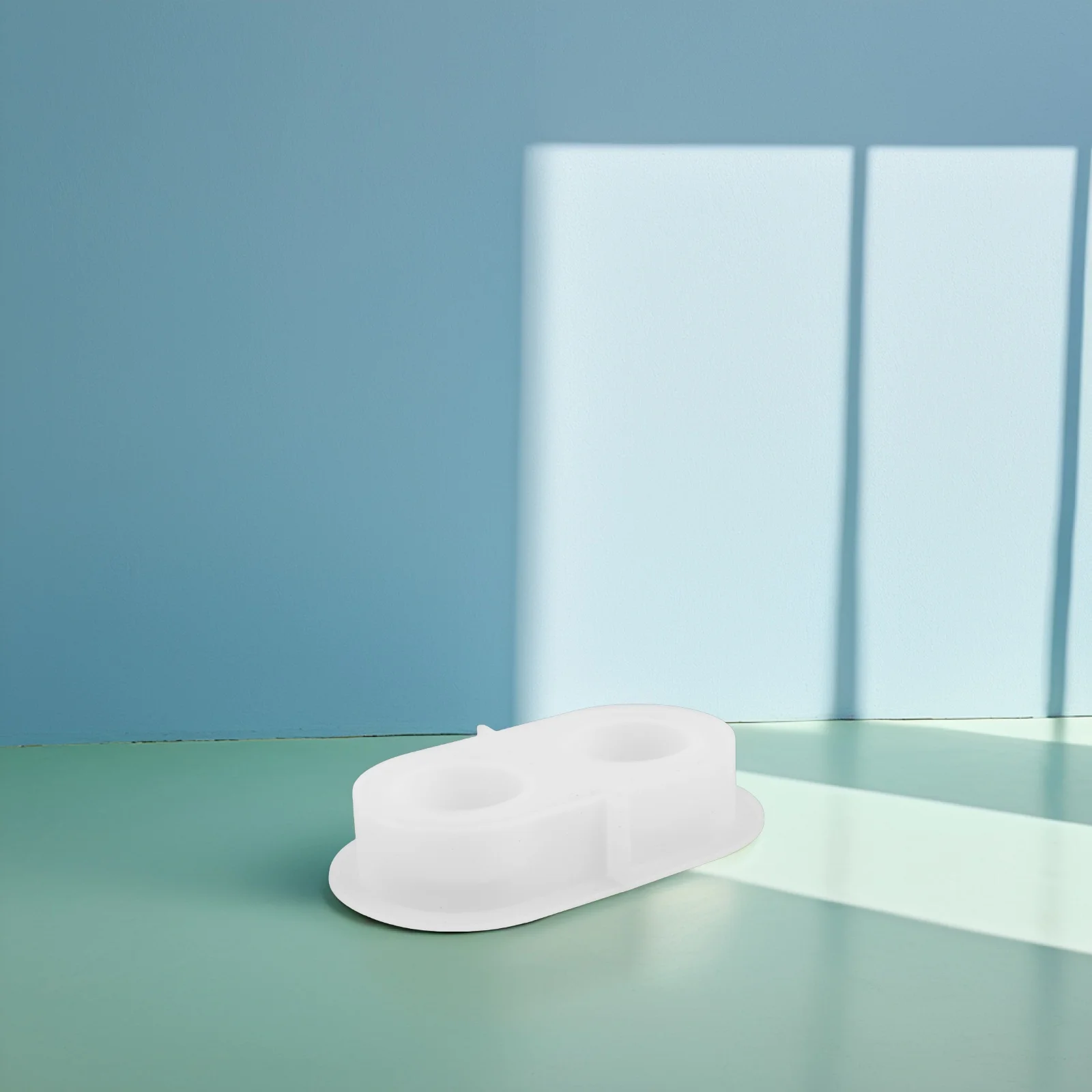 

Round Silicone DIY Crystal Resin Mold 2 Holes Multi Hole Holder Mold for Tealight Jewelry Tray Trinket Dish