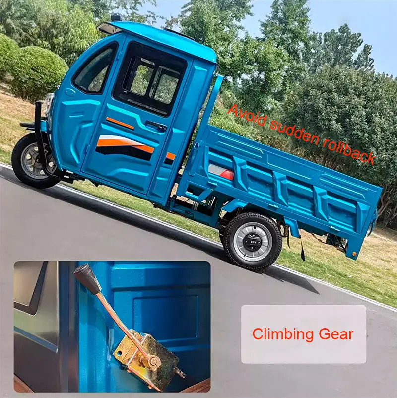 Electric Cargo Tricycle Heavy Duty Delivery Three Wheeler 800kg Load 72v Battery Powered Farm Ranch Livestock Feed Trike view 5