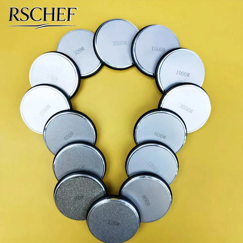 Nouvel Affûteur de Couteaux Rotatif à Quatre Faces avec Pierre à Aiguiser Diamantée, Accessoires Magnétiques à Angle Variable pour Couteaux de Cuisine