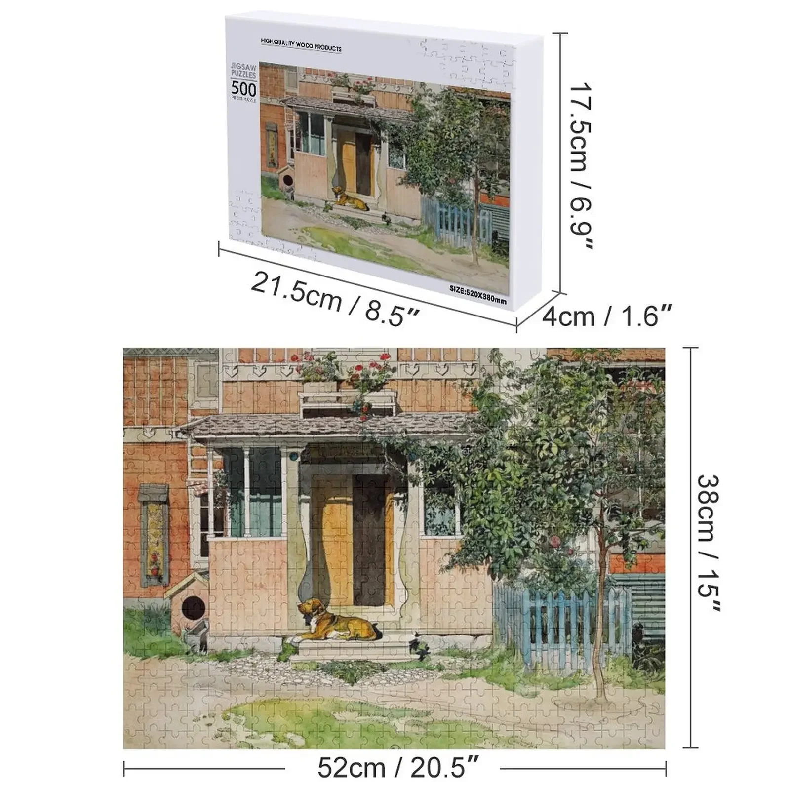 The Veranda - Carl Larsson Jigsaw Puzzle Regalo personalizzato per bambini Puzzle in legno personalizzato