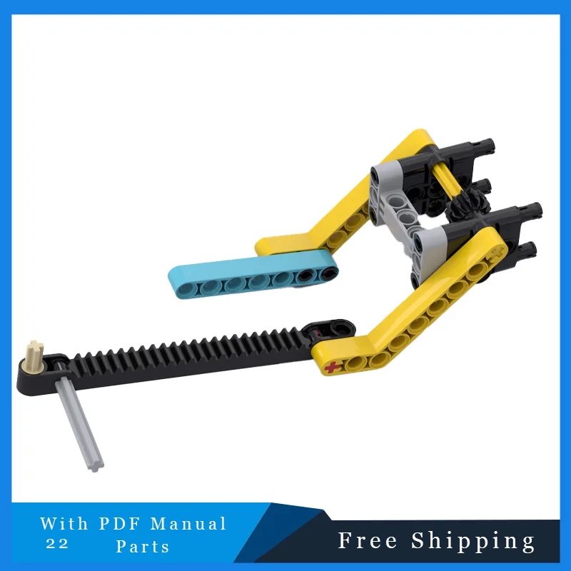 22 pçs moc criativo simples braço de levantamento modular blocos de construção modelo coletar brinquedos para crianças educação diy montagem presentes aniversário