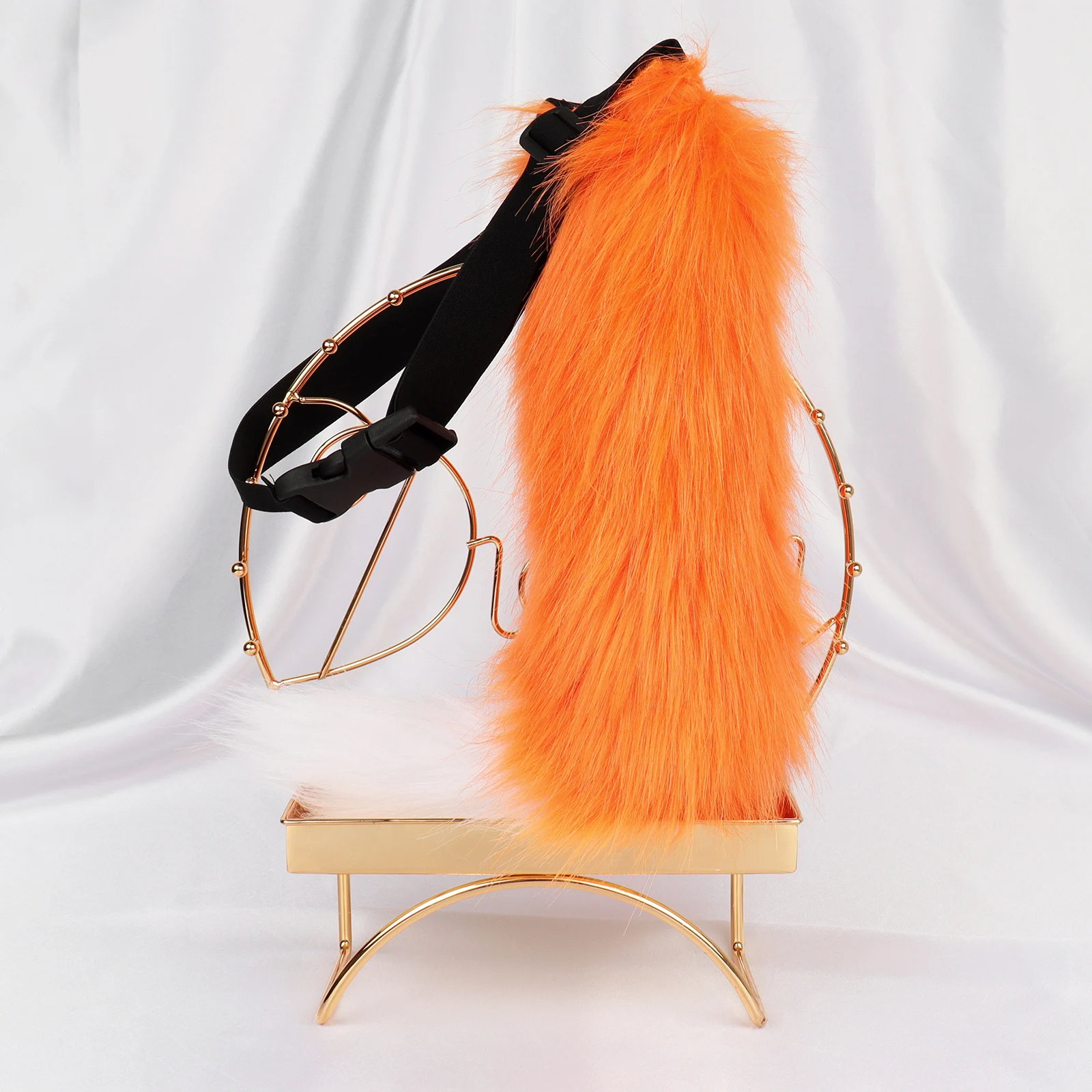 Simulation Fuchs Katze Schwanz Wolf Schwanz Cosplay Leistung Requisiten Anime Plüsch Tier Schwanz Halloween Schmuck Dress Up Requisiten – Detail 4
