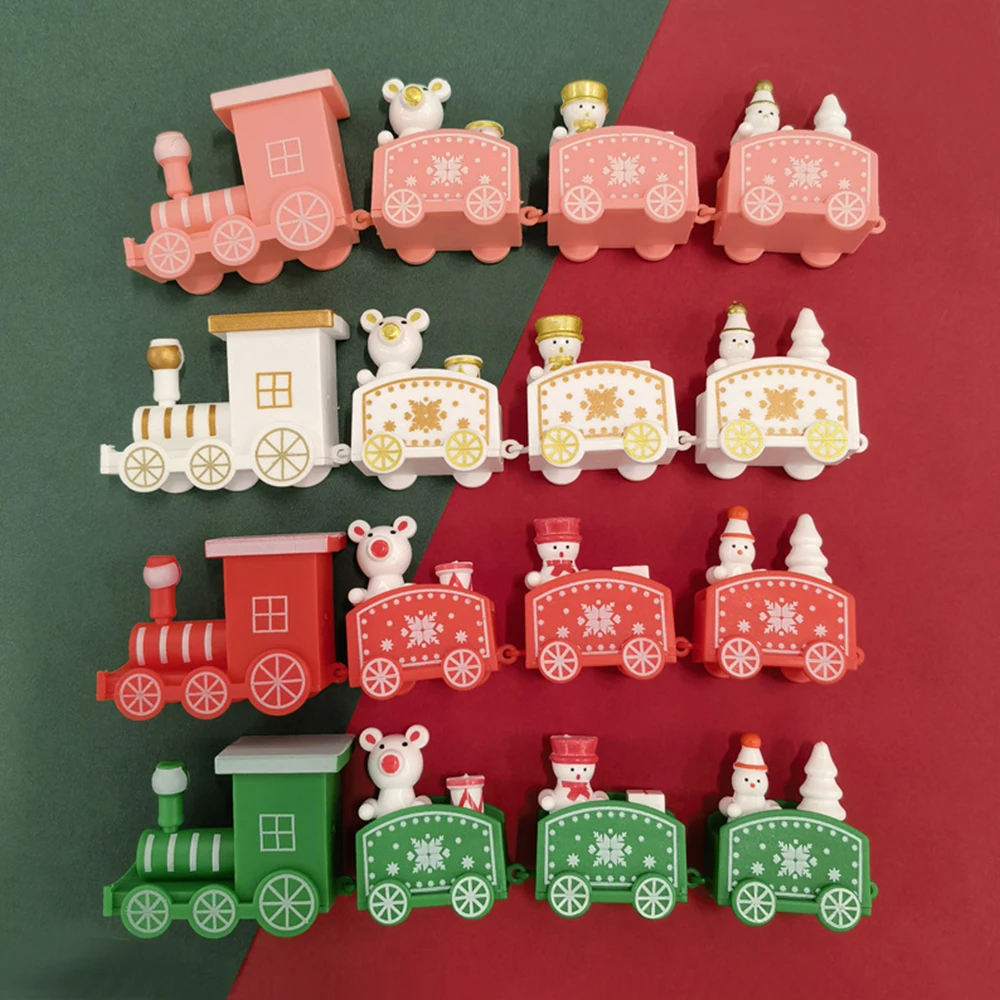 8 Stück/1 Stück Weihnachtsbaum kleiner Zug Schneeflocke Elch Kuchen Topper, für Weihnachten Thema Party DIY Kuchen Dessert Dekoration Set – Detail 4
