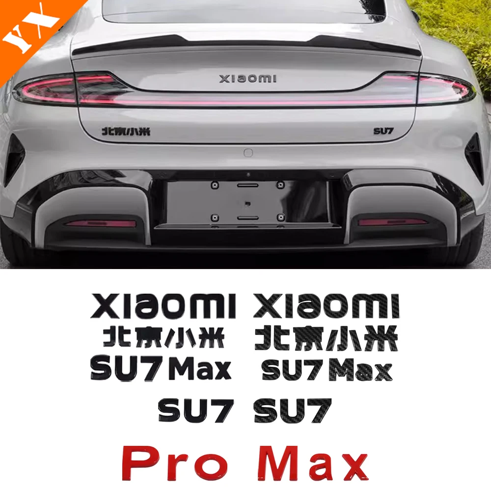 For xiaomi SU7 Pro MAX Accessories 2024 Car Emblem Sticker Black Warrior Cover Appearance Upgrade Decoration Sticker