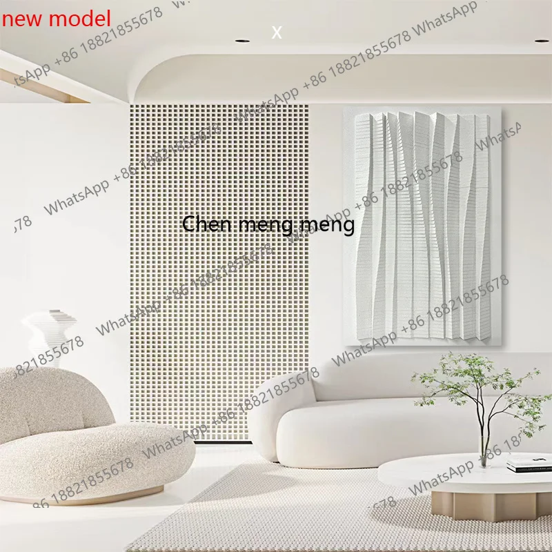 A74Modern entrance high-end physical decoration painting, living room relief sandstone hanging painting
