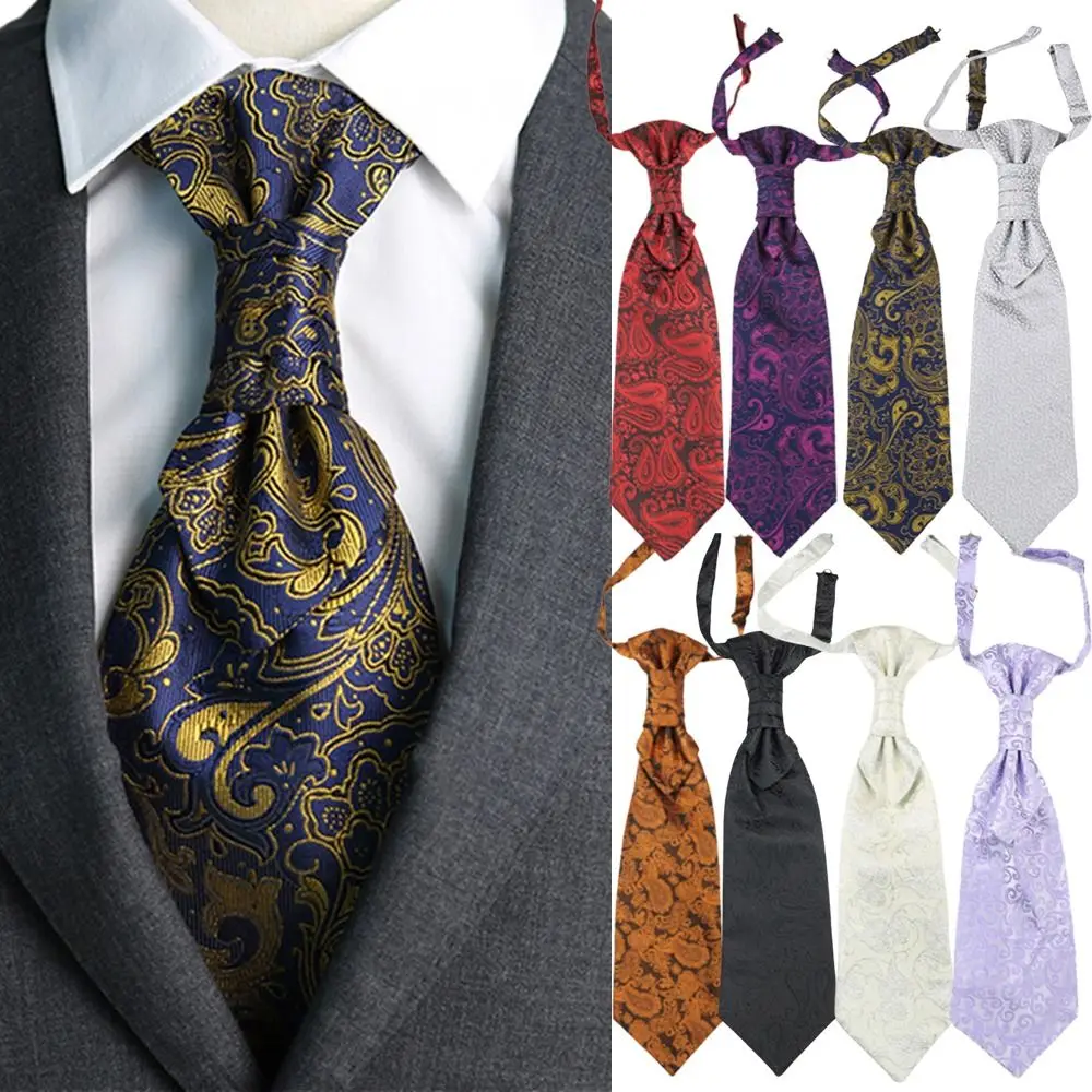 Elegant Jacquard Floral Men's Tie Necktie Cashew Flowers Extra Long Neck Ties Woven Luxury Wedding Groom Tie Gifts
