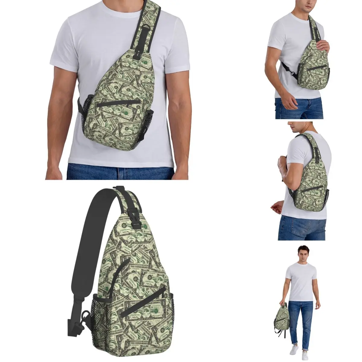 الولايات المتحدة الأمريكية المال Crossbody الرافعة حقائب عادية الصدر حقيبة الكتف حقيبة Daypack للسفر التنزه السفر حقيبة