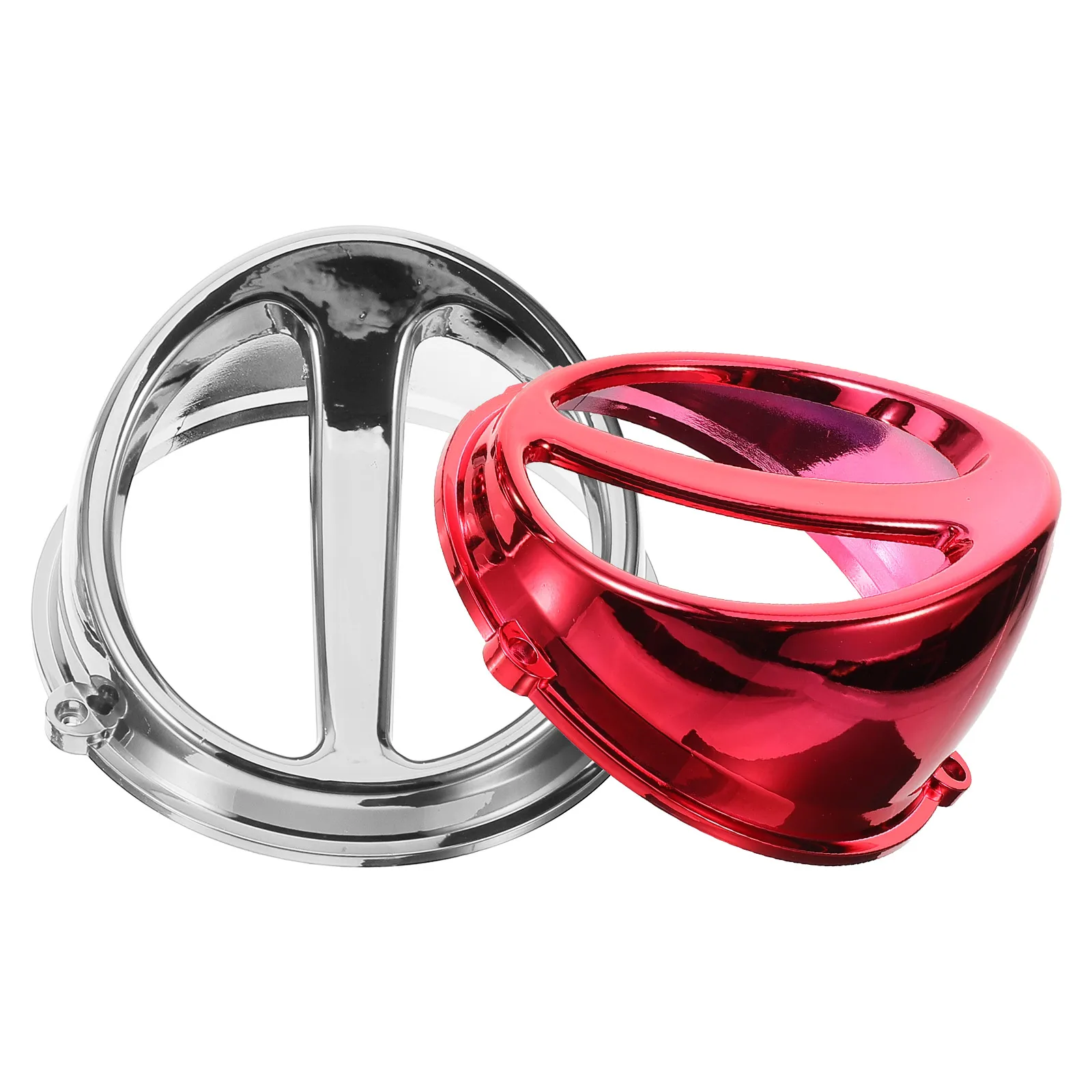 

2 Pcs Motorcycle Air Vent Scoop Cover Intake Cap Inlet Mobile Phone Holder Fan for Scooter