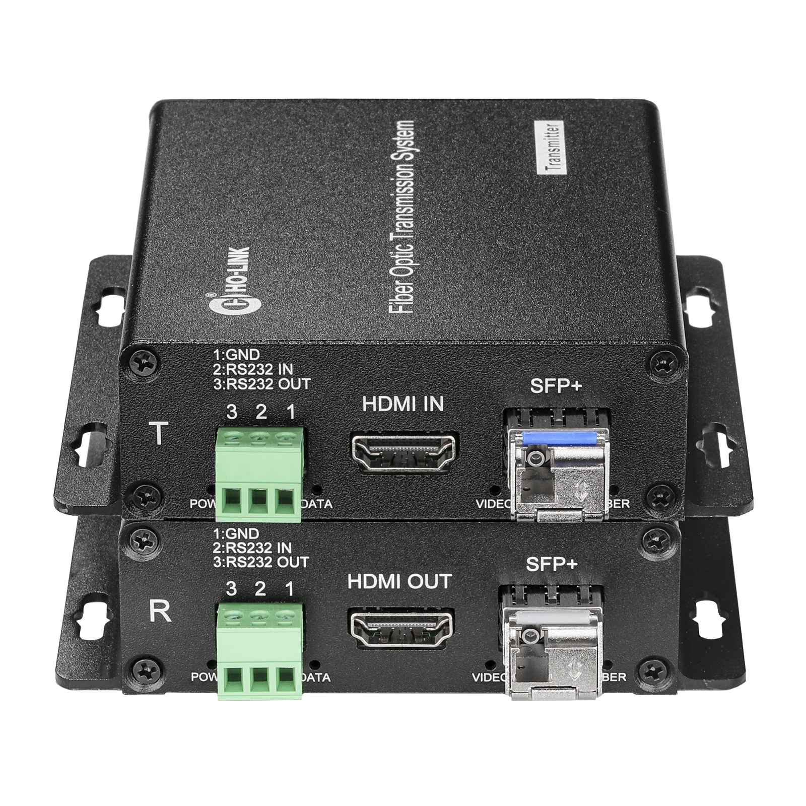 

HD-MI Video to Fiber Converter 1 Channel Bidirectional RS232/RS485 Data No Delay