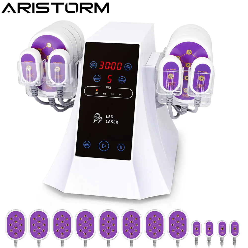 12 Pads 5mw Led Body Fat Slim Burning Beauty Spa Machine