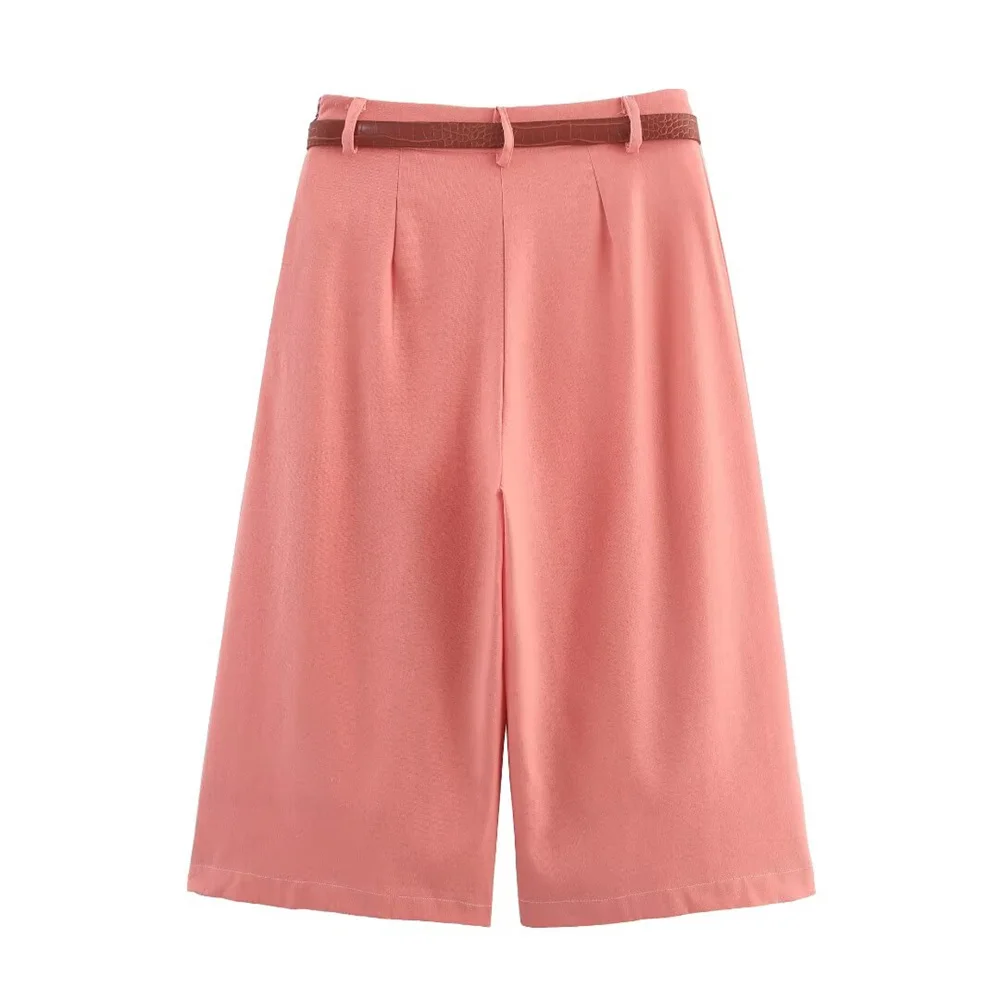 European and American style women's autumn new fashionable solid color one button sleeveless vest shorts
