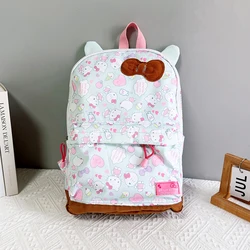 Damski plecak Sanrio Hello Kitty Cartoon Anime Cute Kitty Cat Plecaki dla studentów Torba dla dzieci Dziewczyna Mochila Infantil Menina