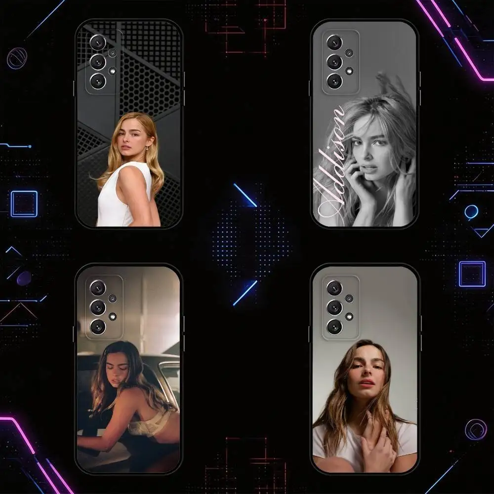 

A-Addison Rae phone Case For Samsung S25,24,21,22,23,30,Ultra,20,Plus,Fe,Lite,Note Soft Black Cover