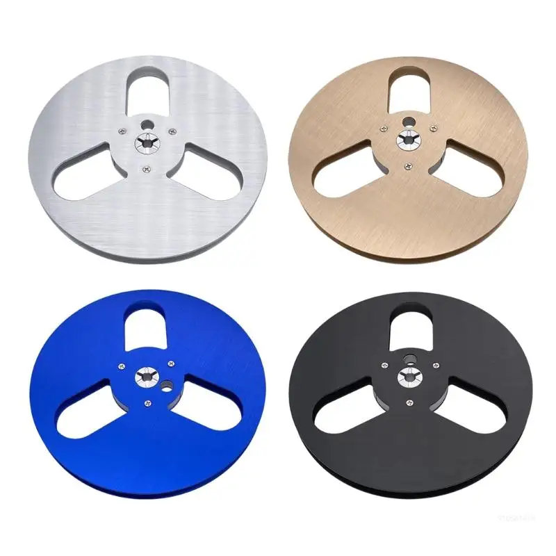 

Premium- 7Inch Tape Reel -Matte Aluminum Empty Spool with 3 Holes Dropship