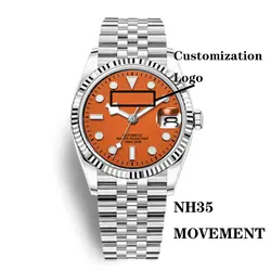 36mm 40mm Corgeut NH35 Automatic Watch Date Mechanical Wristwatch For Men Automatic Sapphire Waterproof SS Dental Margin Case