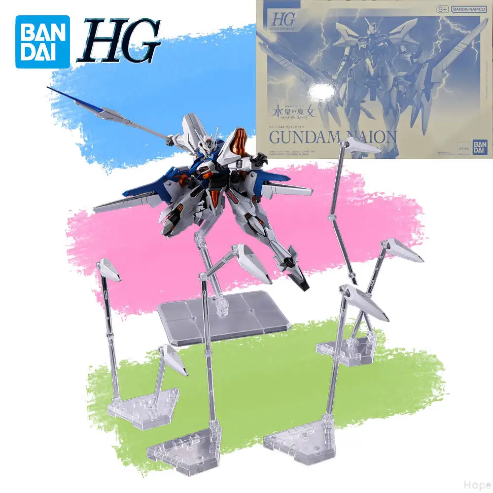 

В наличии подлинный мобильный костюм BANDAI HG Gundam the Witch from Mercury Naion Gundam, фигурка аниме, собранная модель игрушки