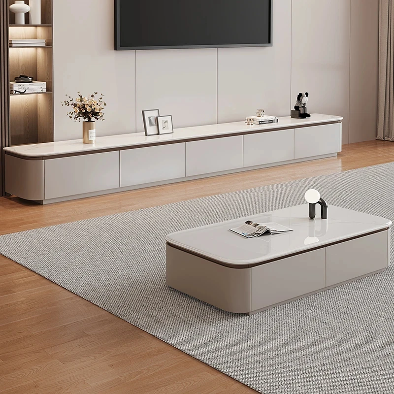 

Microcrystalline stone, solid wood, TV cabinet, coffee table, combination, rock slab, modern, simple