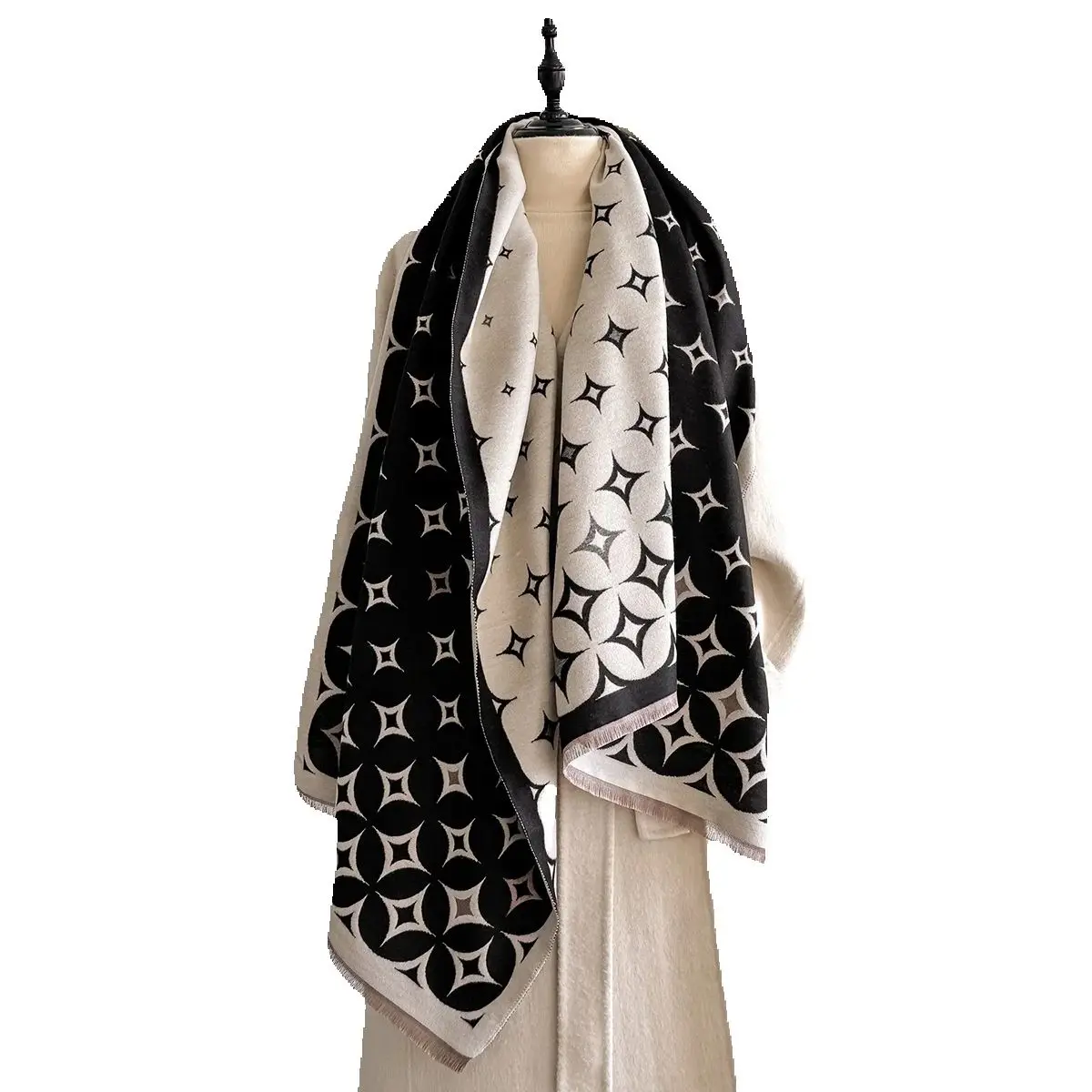 Luxus Winter Schal Frauen Kaschmir Warme Pashmina Marke Foulard Weibliche Schals Wraps Dicke Weiche Bufanda Poncho Schals Stola
